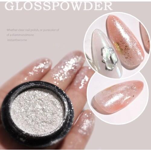 1 Box HOT Fairy Manicure Glitter High Gloss Nail Powder Chrom Nails Glitter Powder Pigment Gel Polish Accessories Manicure Dust