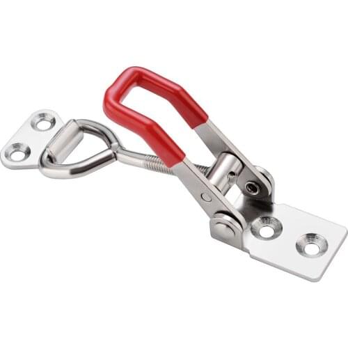2pcs Toggle Clamp Horizontal Clamp Cabinet Boxes Lever Handle Toggle Latch Catch Lock Clamp Hasp Adjustable