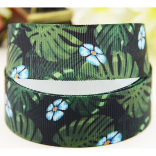 22mm 25mm 38mm 75mm Flower Cartoon printed Grosgrain Ribbon party decoration 10 Yards X-03918