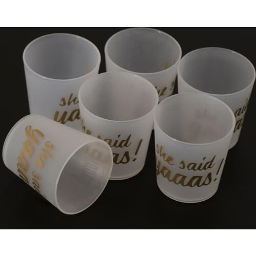 6pcs She Said Yaaas Novelty Drinking Cups Plastic Shot Glasses for Bachelorette Party, Hen Party