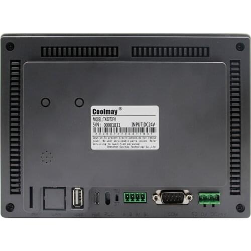 7 Inch 12 Relay Outputs Programmable Touch Panel HMI PLC Integrated Industrial Controller