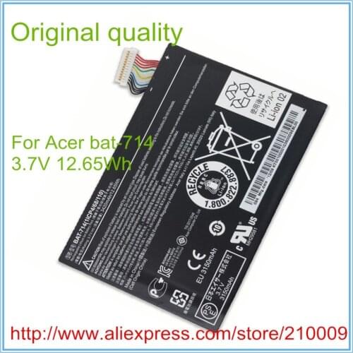 Battery FOR Tab A110 Tablet Battery BAT-714 DR-A110 (1ICP4/68/110), KT.0010G.001 3.7V 3420mAh