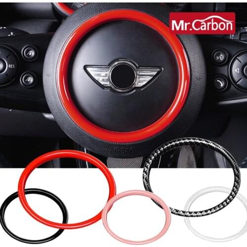 Automotive interior accessories steering wheel decoration cover sticker For MINI COOPER F55 F56 F57 Car decoration Accessories