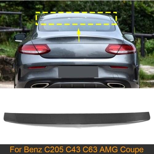 Carbon Fiber Car Rear Trunk Roof Spoiler Lip Wing For Mercedes Benz C Class C205 C63 C43 AMG Coupe 2 Door 15-17 C200 C350