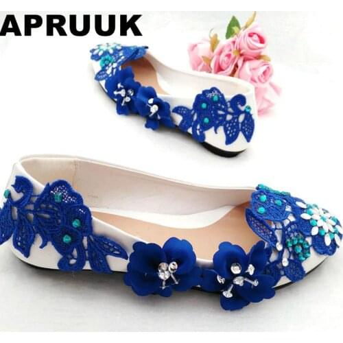 Flats lace ballet flats shoes women fashion handmade lace flower luxury crystal rhinestones women wedding shoes bride party shoe