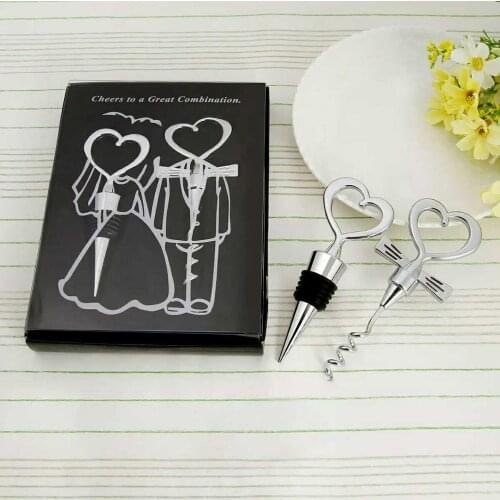 Free Shipping 200pcs/lot=100sets/lot Wedding Favors "Cheers to a Great Combination" Wine Set