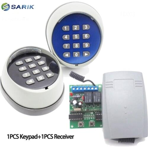 Wireless Keypad password switch and 433 receiver for garage gate door access control 433MHz high quality