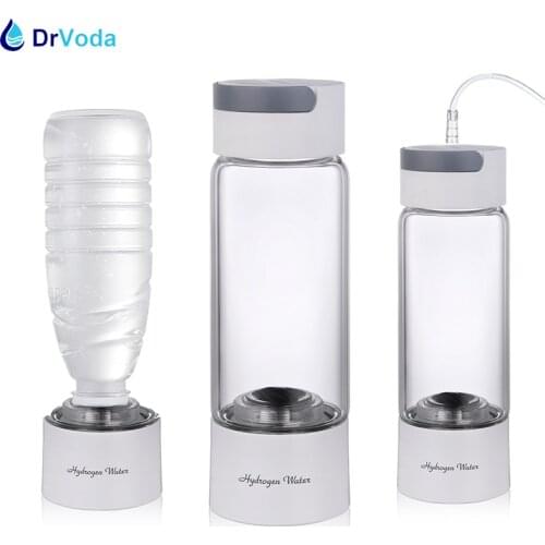 Rich Hydrogen Cup Water Generator SPE Electrolysis Energy Hydrogen-rich H2 Water Ionizer Bottle with drain hole & Inhale H2 Kit