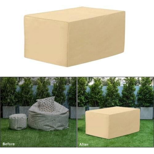 122/76/46cm Oxford Beige Outdoor Furniture Cover Dustproof And Waterproof Cover For Garden Tables And Chairs Rain Snow Cover