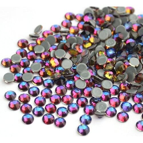 QIAO Crystal Volcano rhinestones SS4-SS20 HotFix FlatBack Rhinestones Strass Garment Hot fix Rhinestone Nail Art Stone