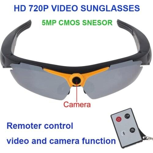HD 720P 5MP Camera Video Remote Controller 170 Degree View Angle Smart Electronics Glass Sunglasses Glasses