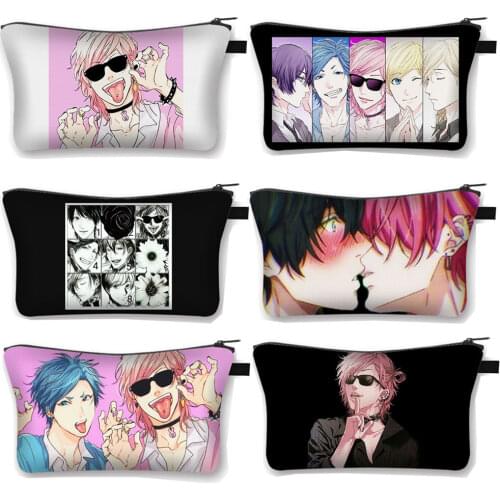 Anime Yarichin Club Cosmetic Bag Women Makeup Bags Zipper Pouch Lipstick Storage Bag Girl Toiletries LGBT Cosmetic Case