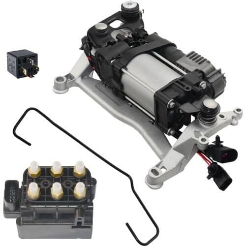 AP01 7P0698007 Air Suspension Compressor & Valve Block Kit VW Touareg Porsche Cayenne 2011-2018 7P0616006 95835890100