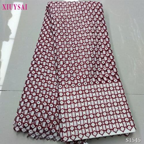 Nigerian Lace Fabric Latest Swiss Voile Lace Dubai 2021 African Guipure Cord Lace Fabric For Wedding Sew S1545