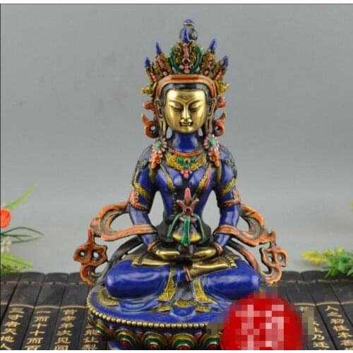 Copper Statue Fengshui ornament brass silver plated business gift Nepal Buddha Guanyin