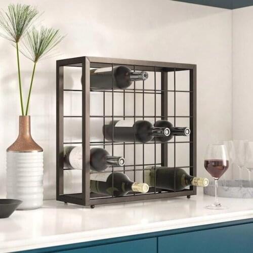 METAL 25 Bottles Rustic Metal Wine Rack Decanter for water Water jug Teapot lemonade with tap