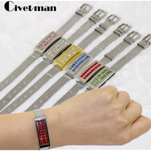 Jewelry Crystal Bracelet 8GB 16GB 32GB 64GB 128GB 256GB USB 2.0 Flash Drive Metal USB Memory Pen Drive Disk Wristbands Pendrives