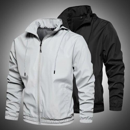 Men Fashion Windbreaker Jackets Bomber Coats 2021 Spring Autumn Thin Outdoor Casual Baseball Jacket Streetwear Coat Big Size 4XL