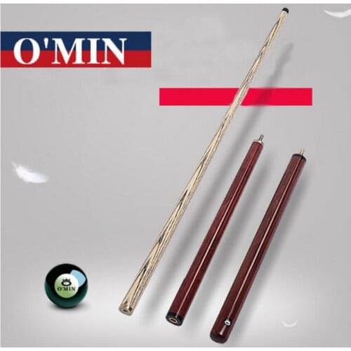Official O'MIN PISTOL Punch Jump Cue 13.8mm Crystal Tip Black Bakelite Ferrule Ash Shaft Professional Break Jump Cue Smooth Wrap