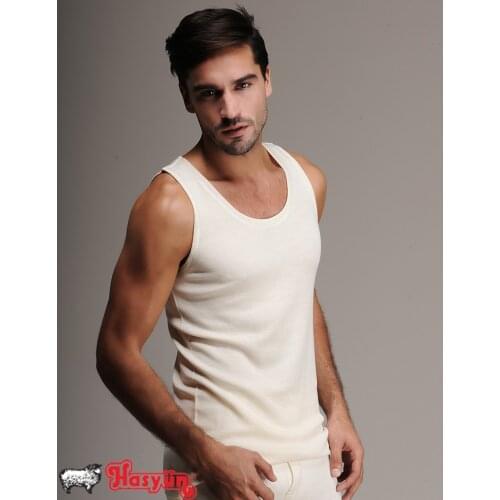 Male 100% Wool Undershirt, Woolmark certified, Cold Weather For, extra soft Australia merino wool