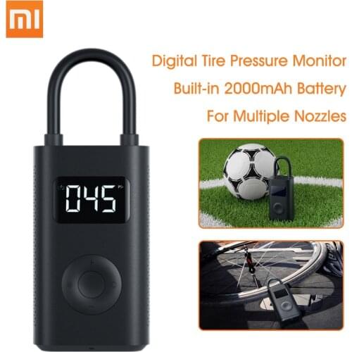 Original xiaomi Mijia Inflator Portable Smart Digital Tire Pressure Sensor Electric Pump for Motorcycle Motorcycle Car Soccer