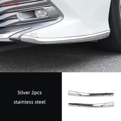 2Pcs For Toyota Camry Sports V6 XSE SE 2018 Stainless Steel Bumper Front Lip Corner