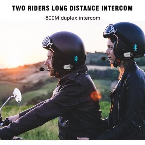 2PC FreedConn T-COMSC Helmet Intercom for Motorcycle Bluetooth Headset Motorbike 800M Two-way Interphone Intercom FM GPS Radio