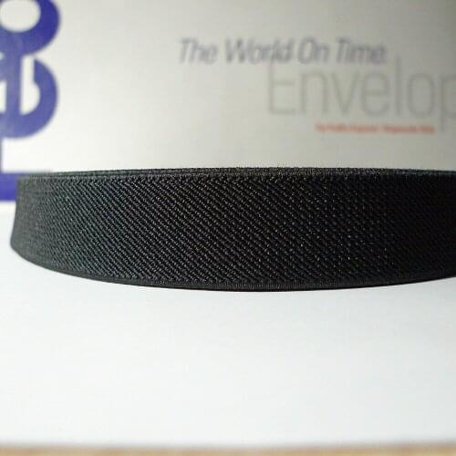 12 Meters 1" 25mm Wide Solid Black Color Suspender Elastic Webbing Great For Pacifier Clips