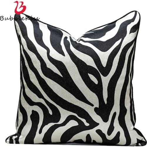 Bubble Kiss Luxury Cushion Cover Modern Decorative Leopard Print Pillow Cover 45x45cm Model House Sofa Embroidered Pillow Cover
