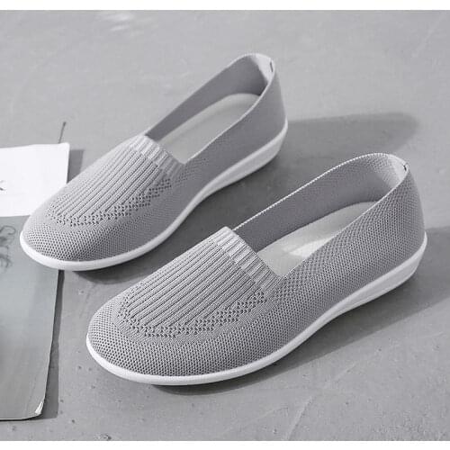 Tenis Feminino Moccasins Sneakers Flat Shoes Women Slip on Sneakers Women Casual Breathable Mesh Big Size 2021 Fashion Zapatos