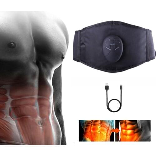 EMS Abdominal Trainer Body Slimming Belt Vibration Muscle Stimulator Waist Support Fat Burning Weight Loss Gym Fitness Equiment