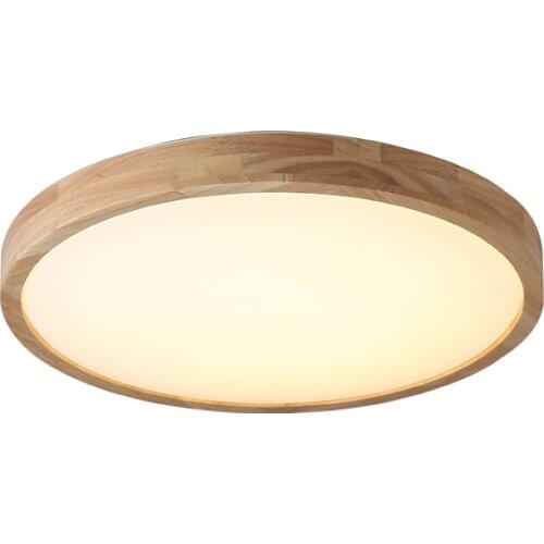Ultra-thin Solid wood Ceiling lamp Modern Remote Control Acrylic Lampshade Living room Bedroom Decoration LED Light