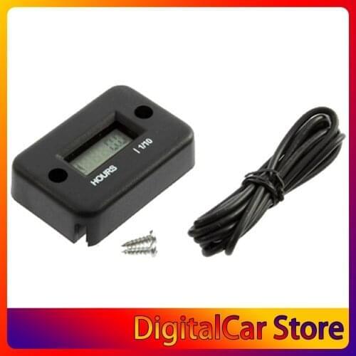 Waterproof Inductive Digital Hour Meter for Bike Motorcycle ATV Snowmobile Marine Boat Ski Dirt Gas Engine 12V Hot Drop Shipping