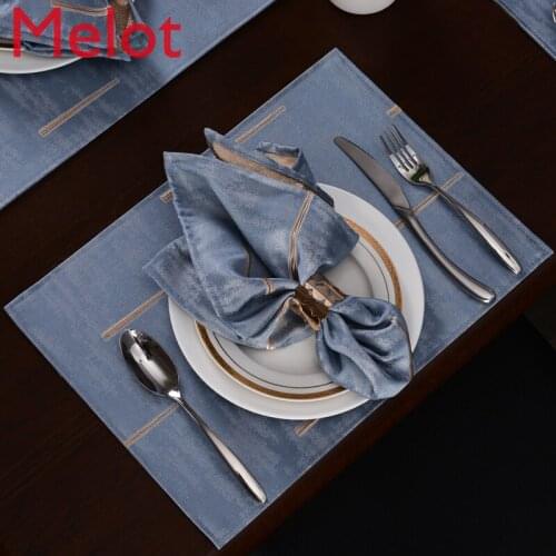 High-End Luxury Creative Hotel Dining Table Cushion Modern European Simple Home Placemat Heat Proof Mat Customization