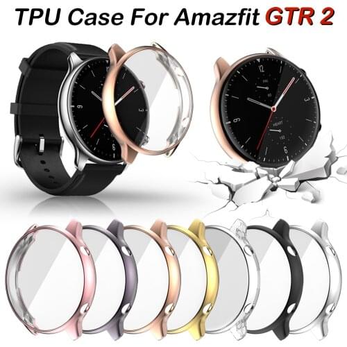 Protective Case For Xiaomi Huami Amazfit GTR 2 GTR2 TPU Cover Bumper With All-Around Screen Protector Smart Watch Accessories