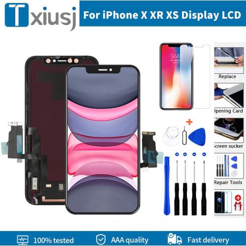 AAA+++ LCD Module For iPhone X XR LCD Display With 3D Force Touch Screen Digitizer Assembly For iPhone X XR TFT LCD Screen