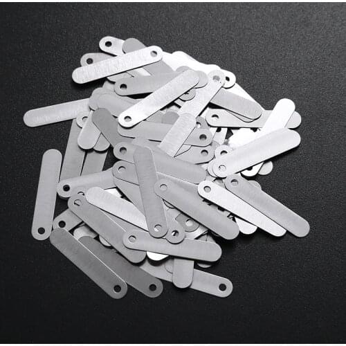 100pcs Conductive Sheet 2.5*0.5cm DIY Nickel Plated Solder Tab Suitable for Sub C 14500 18650 Rechargeable Battery Cell