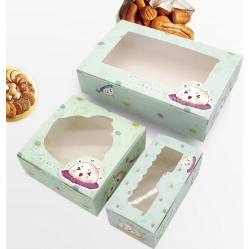 13.5*13.5*5cm 10pcs Cute Q version Bear design Paper Box for Cheese candy Cookie valentine gift Packaging Wedding Christmas Use
