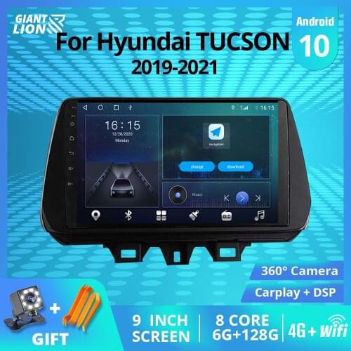 2DIN Android10.0 Car Radio For Hyundai TUCSON 2019 2020 2021 Stereo Receiver GPS Navigation Auto Radio Car Multimedia Player IGO