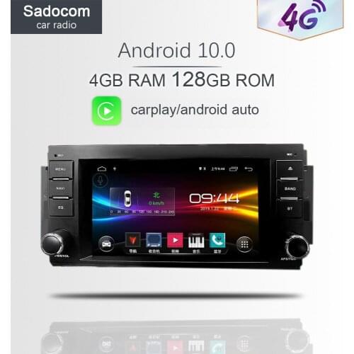 Carplay DSP 2 din Android 10.0 4GB RAM 64GB Car DVD Player GPS autoradio For Jeep Sebring Cherokee Compass Wrangler Commander