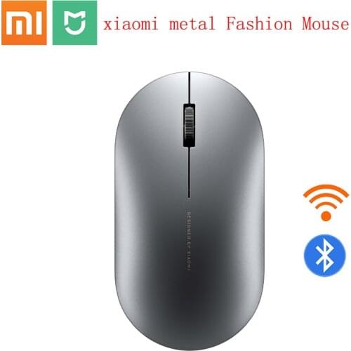 Newest Xiaomi Bluetooth mouse Mi fashion Wireless Mouse Game Mouses 1000dpi 2.4GHz WiFi link Optical Mouse Metal Portable Mouse