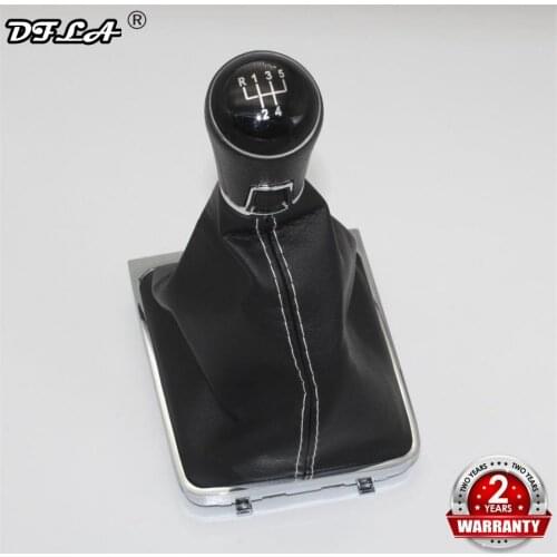 For VW Golf 7 Golf MK7 GTI GTD 2013 2014 2015 2016 2017 Car-Styling car 5 Speed Car Stick Gear Shift Knob Leather Boot