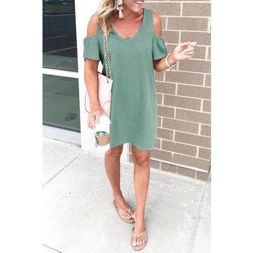 EHNSYZYU Short Sleeve Dresses