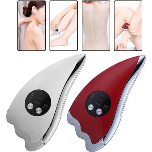 USB Electric Micro-Current Massage Scraping Plate Household Beauty Thin Face Lifting Vibration Scraper Detoxification Instrument