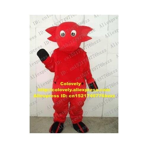 Lovely Red Bull Ox Cattle Calf Bovini Cow Mascot Costume Mascot Costume Mascotte With Big Red Ears Adult Size No.223 Free Ship