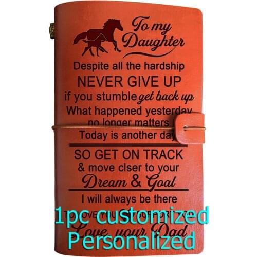 Engraved Leather journal personalized gifts to my husband BJ119 Customized Notebook A5 Dropshipping Supplier US Store Diary