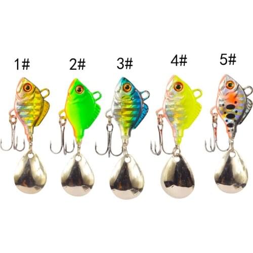 SP04 Metal Jig with High Speed Spoon 35mm/19.5g Spinner Lure Fishing Metal VIB Fishing Jig Spoon