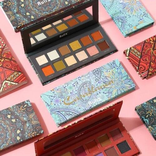 Soft light magic color 12-color eyeshadow palette matte pearlescent finishing long-lasting not easy to smudge makeup tools