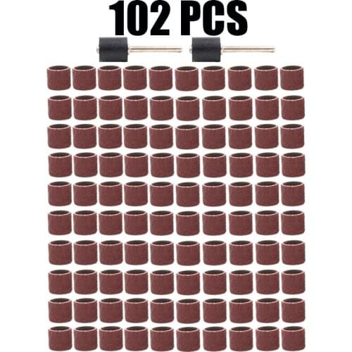 102PCS Sanding Drum Set For Dremel With Sanding Mandrels Sanding Bands For Dremel Rotary Tools Abrasive Tools