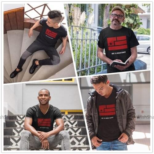 Nine Inch Nails Tee Shirt AIR -Art Is Resistance T-Shirt Men Letter Print Short Sleeve Cotton T Shirt Awesome Casual T Shirts